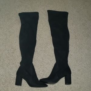 Black high knee boots